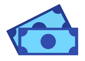 Illustration of cash (2 dollars)